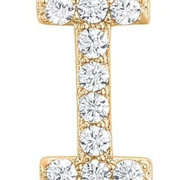 14K Yellow Gold Initial Necklace Letter Dainty Diamond Gift Present A - O - Picture 10 of 16